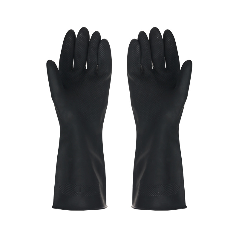 Dish Glove Rubber - 1 Paar Zwarte Handschoenen Thuis Wassen