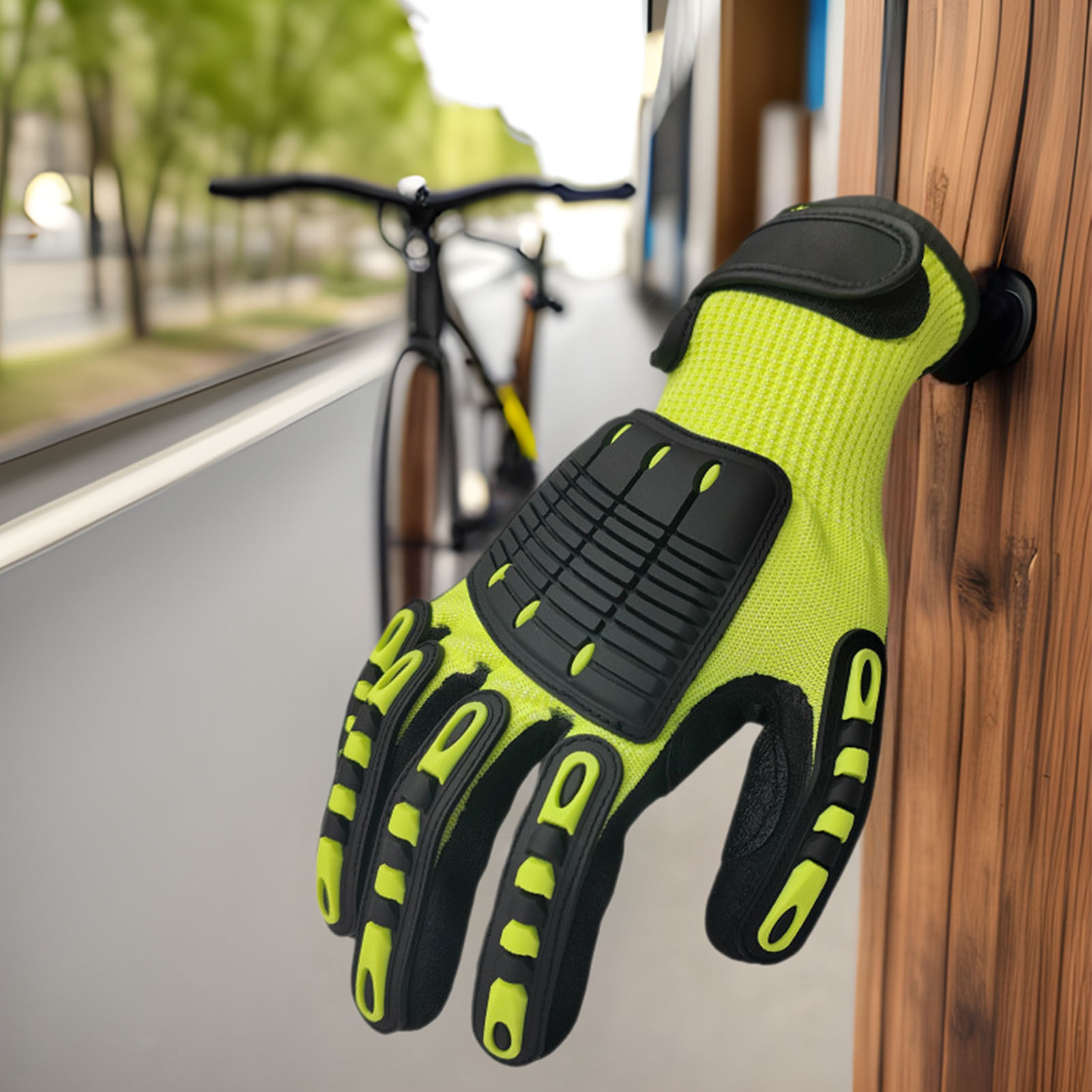 Work Glove Impact - Veiligheidswerkhandschoenen Snijbestendig Anti-vibratie Stootdempend Schokbestendig Antislip
