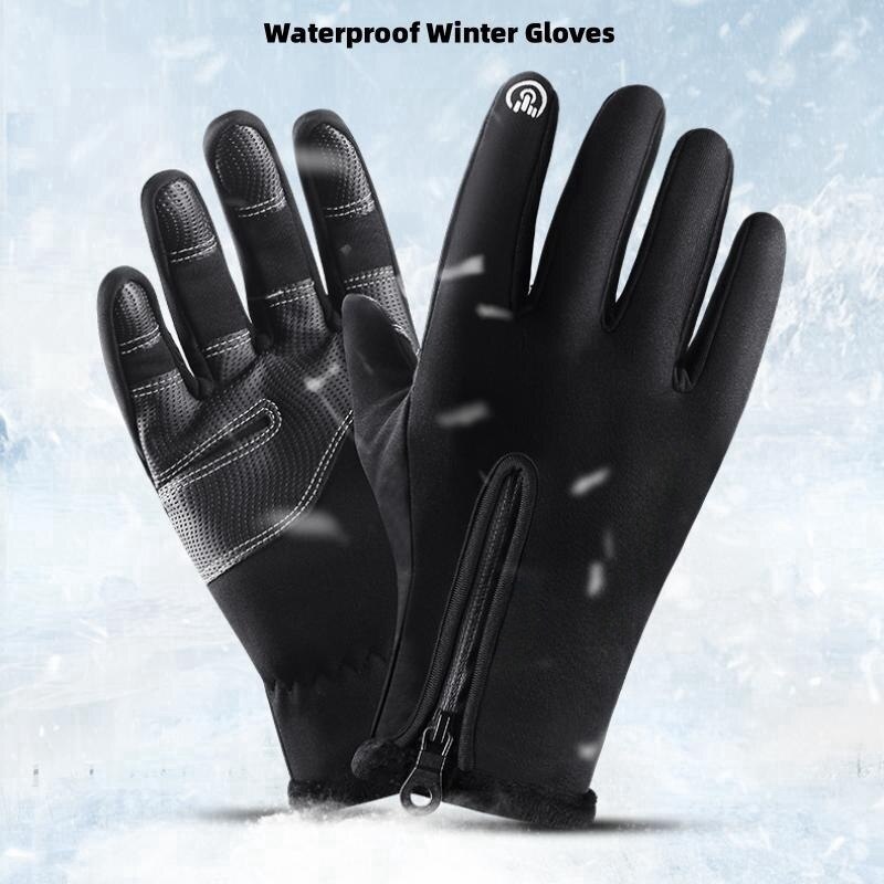 Leather Driving Glove - Winter Warme Handschoenen Mannen Vrouwen Touchscreen