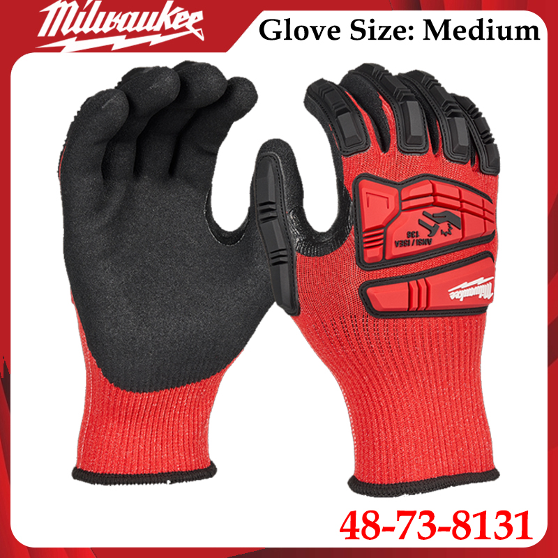 Work Glove Impact - Milwaukee 48-73-8131 Werkhandschoenen met gemiddelde impactbescherming,