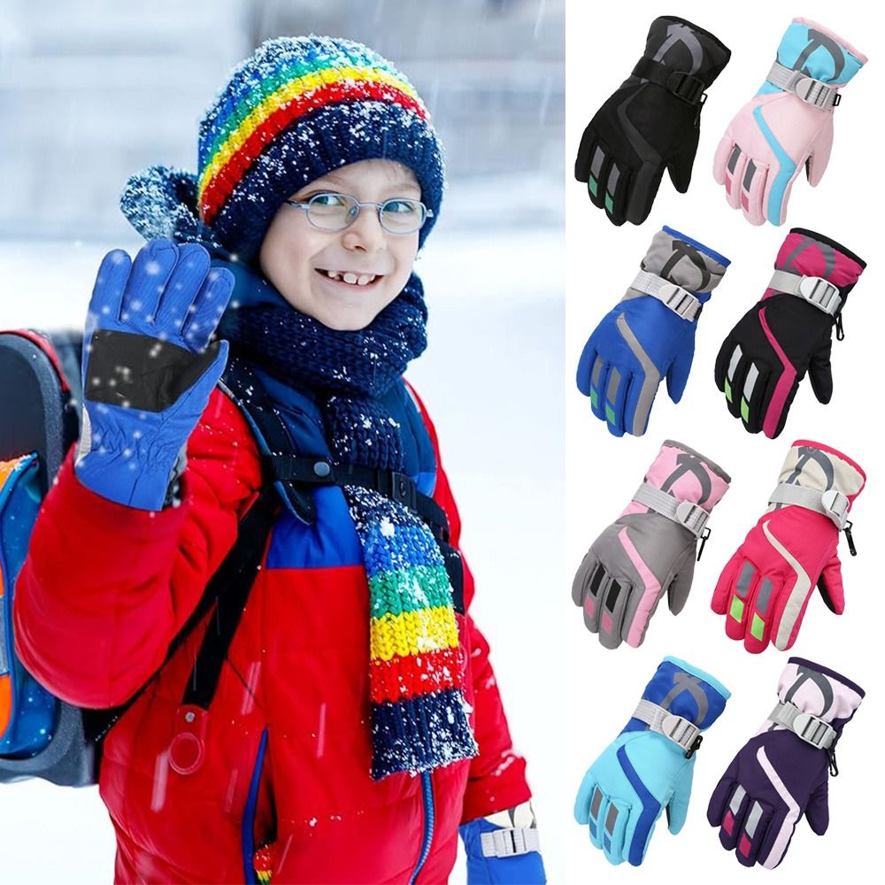 Ski Glove Waterproof - Leuke winddichte kinderskihandschoenen Antislip waterdichte wanten