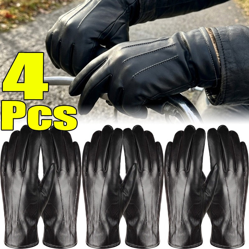 Leather Driving Glove - Thermische PU Lederen Handschoenen Unisex Winter