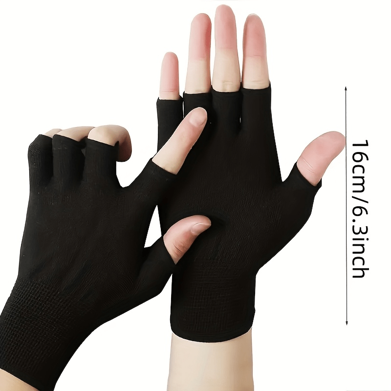 Zwarte gebreide handschoenen m - Fingerless Glove Knit recensie en prijs