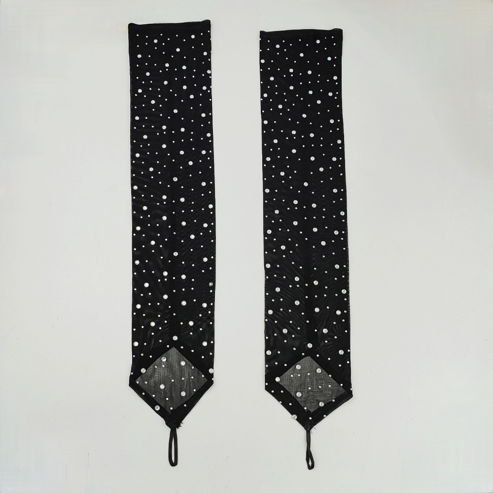 1 Paar Glanzende Strass Mesh H - Fingerless Glove Knit recensie en prijs