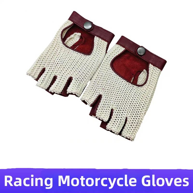 Echte schapenvacht halfvingerh - Leather Driving Glove recensie en prijs